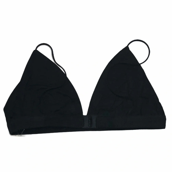 Line & Dot Black Bikini Top Size Medium - Picture 3 of 7